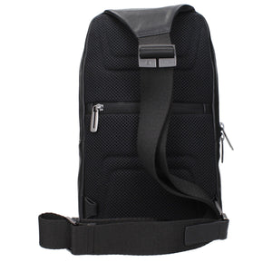 Piquadro Black Leather Crossbody Bag