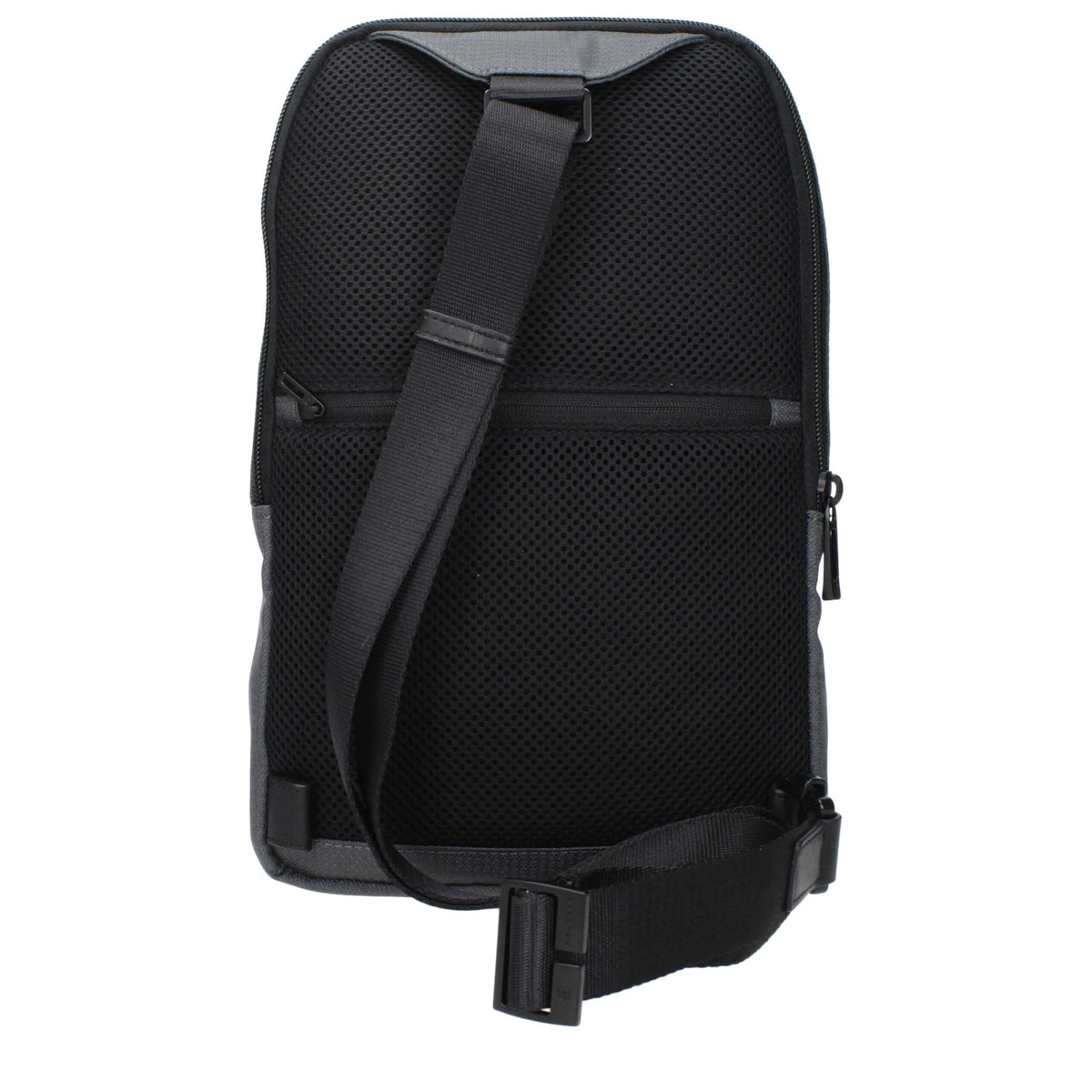 Piquadro Gray Fabric Crossbody Bag