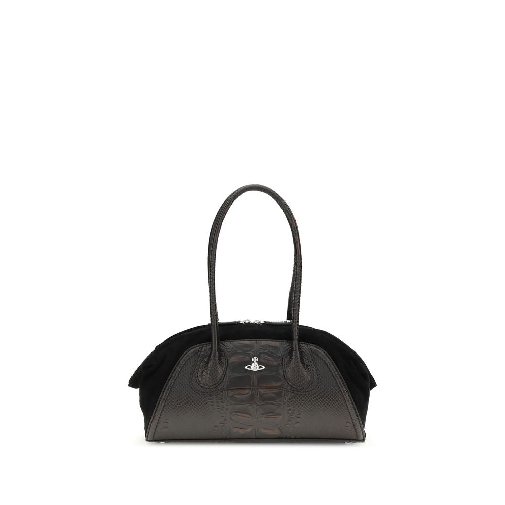 Vivienne Westwood Black Calf Leather Bos Taurus Shoulder Bag