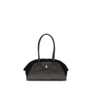 Vivienne Westwood Black Calf Leather Bos Taurus Shoulder Bag