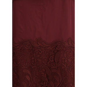 Ferragamo Bordeaux Silk Cocktail Dress