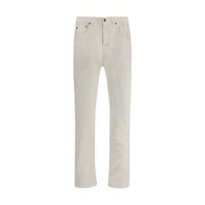 PT Torino White Cotton Casual Pants