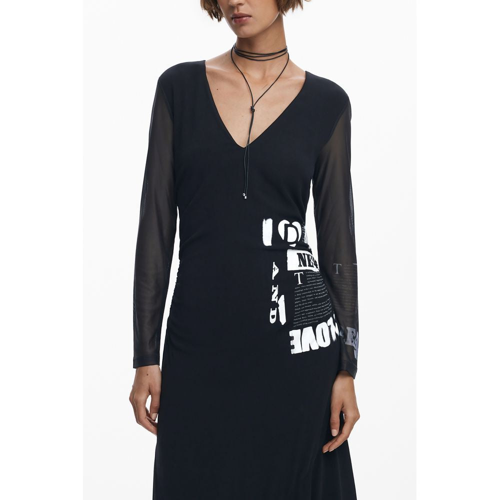 Desigual Black Polyester Women Dress
