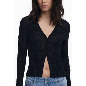 Desigual Black Viscose Women Cardigan