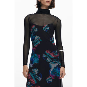 Desigual Black Polyester Women Dress