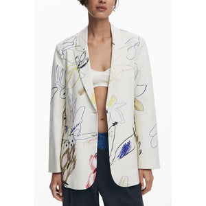 Desigual White Polyester Women Jacket