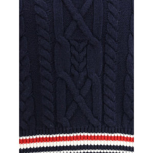Thom Browne Blue Fleece Wool Sweatshirt