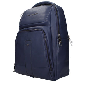 Piquadro Blue Leather Backpack