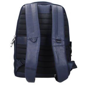 Piquadro Blue Leather Backpack