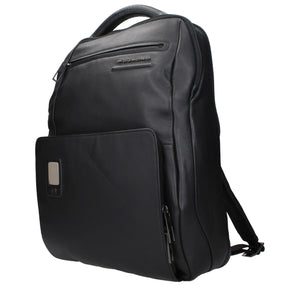 Piquadro Black Leather Backpack