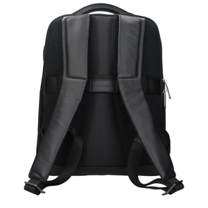 Piquadro Black Leather Backpack