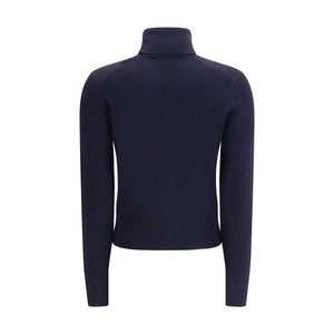 Ami Paris Blue Merino Wool Turtleneck