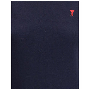 Ami Paris Blue Merino Wool Turtleneck