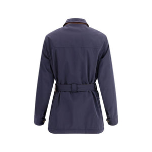 Brunello Cucinelli Blue Polyester Coat