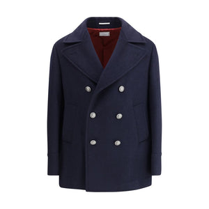 Brunello Cucinelli Blue Wool Coat