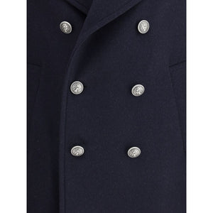 Brunello Cucinelli Blue Wool Coat