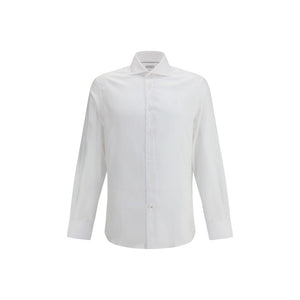 Brunello Cucinelli White Cotton Dress Shirt