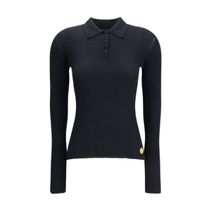Dolce & Gabbana Black Cashmere Polo Shirt