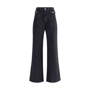 7FOR Black Cotton Jeans Denim