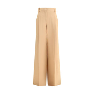 Ermanno Scervino Beige Viscose Casual Pants