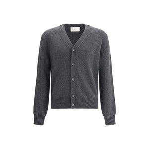 Ami Paris Gray Cashmere Cardigan