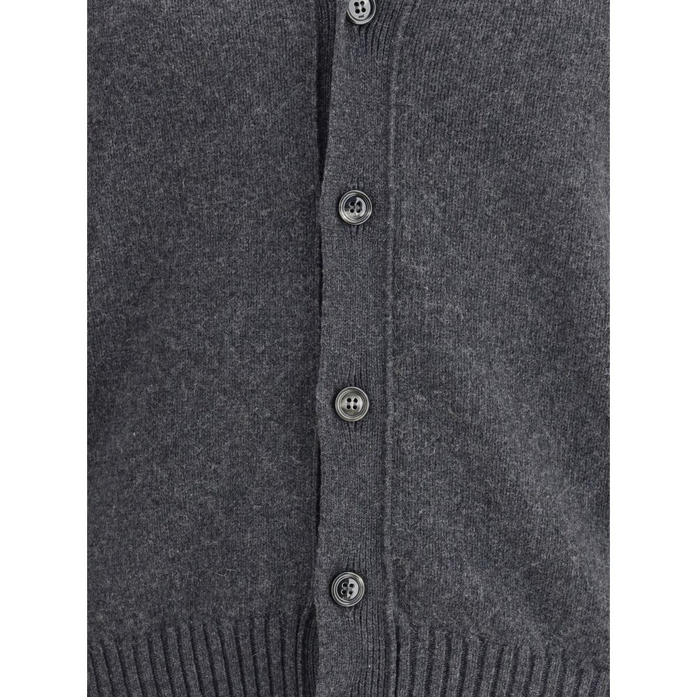 Ami Paris Gray Cashmere Cardigan