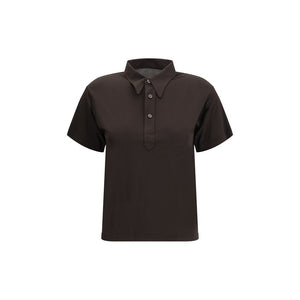 Margiela Brown Viscose Polo Shirt
