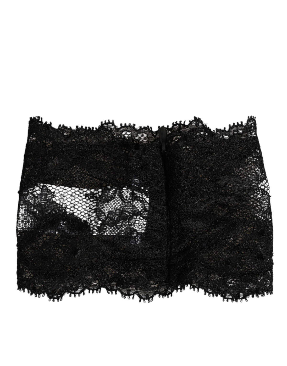 Dolce & Gabbana Black Lace Bandeau Bustier Top Sheer Stretch Underwear