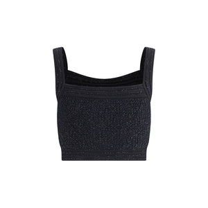 Balmain Black Polyamide Top