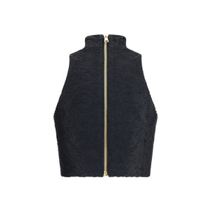 Balmain Black Viscose Top