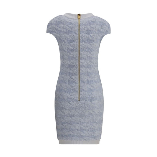 Balmain Light Blue Polyamide Casual Dress