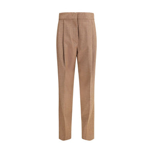 Fabiana Filippi Beige Fleece Wool Dress Pants