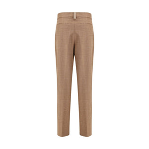 Fabiana Filippi Beige Fleece Wool Dress Pants