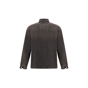 7FOR Black Cotton Denim Jacket