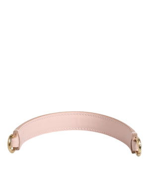 Dolce & Gabbana Strap Pink Leather Gold Tone Big Bag Handle Shoulder Strap