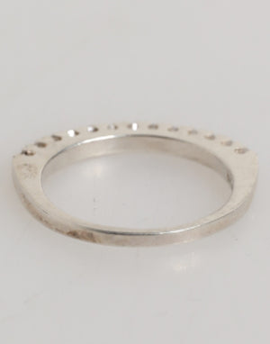 Nialaya Sterling Silver 925 Band Pave CZ Crystal Eternity Ring