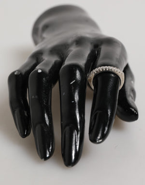 Nialaya Sterling Silver 925 Band Pave CZ Crystal Eternity Ring