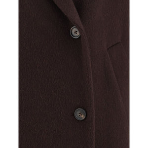 Brunello Cucinelli Bordeaux Cashmere Coat
