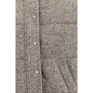 Brunello Cucinelli Brown Fleece Wool Coat