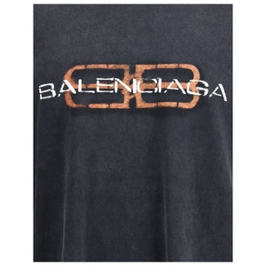 Balenciaga Gray Cotton T-Shirt