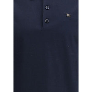 Burberry Blue Cotton Polo Shirt