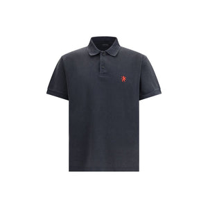 Balenciaga Black Cotton Polo Shirt