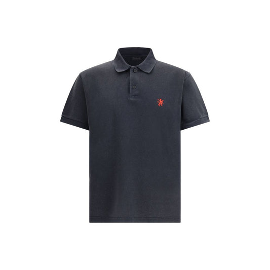 Balenciaga Black Cotton Polo Shirt
