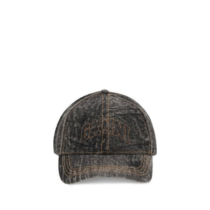 Ganni Gray Cotton Cap (Baseball Hat)