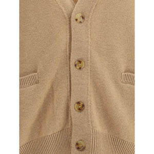 Laneus Beige Merino Wool Cardigan