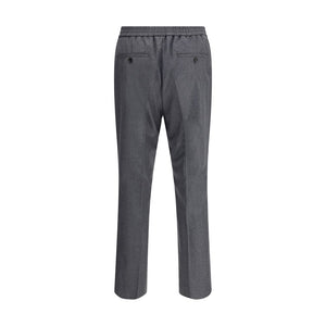 Ami Paris Gray Fleece Wool Casual Pants
