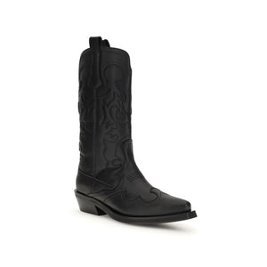 Ganni Black Recycled Leather Boots
