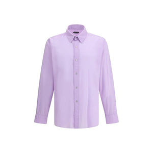 Tom Ford Purple Cotton Dress Shirt