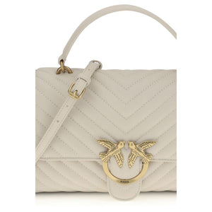 PINKO Cream Calf Leather Bos Taurus Wallet