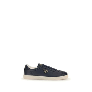 Prada Blue Calf Leather Bos Taurus Low Top Sneakers